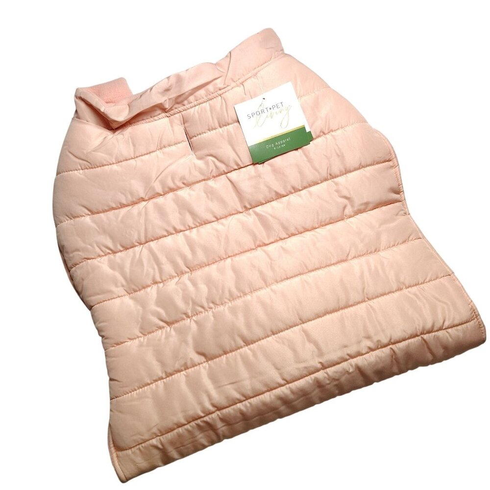 Sportpet Dog Size X-Large Pink Quilted Puffer Pet Winter Jacket
